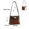 Women's Genuine Leather Suede Patchwork Crossbody Bag - Casual, Fashionable, Versatile Shoulder Bag
