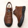 Men's Winter Velvet Thick Boots Outdoor High Top Snow boots Casual Waterproof Shoes New Lace Up Men Cott Shoes Botas Zapatos