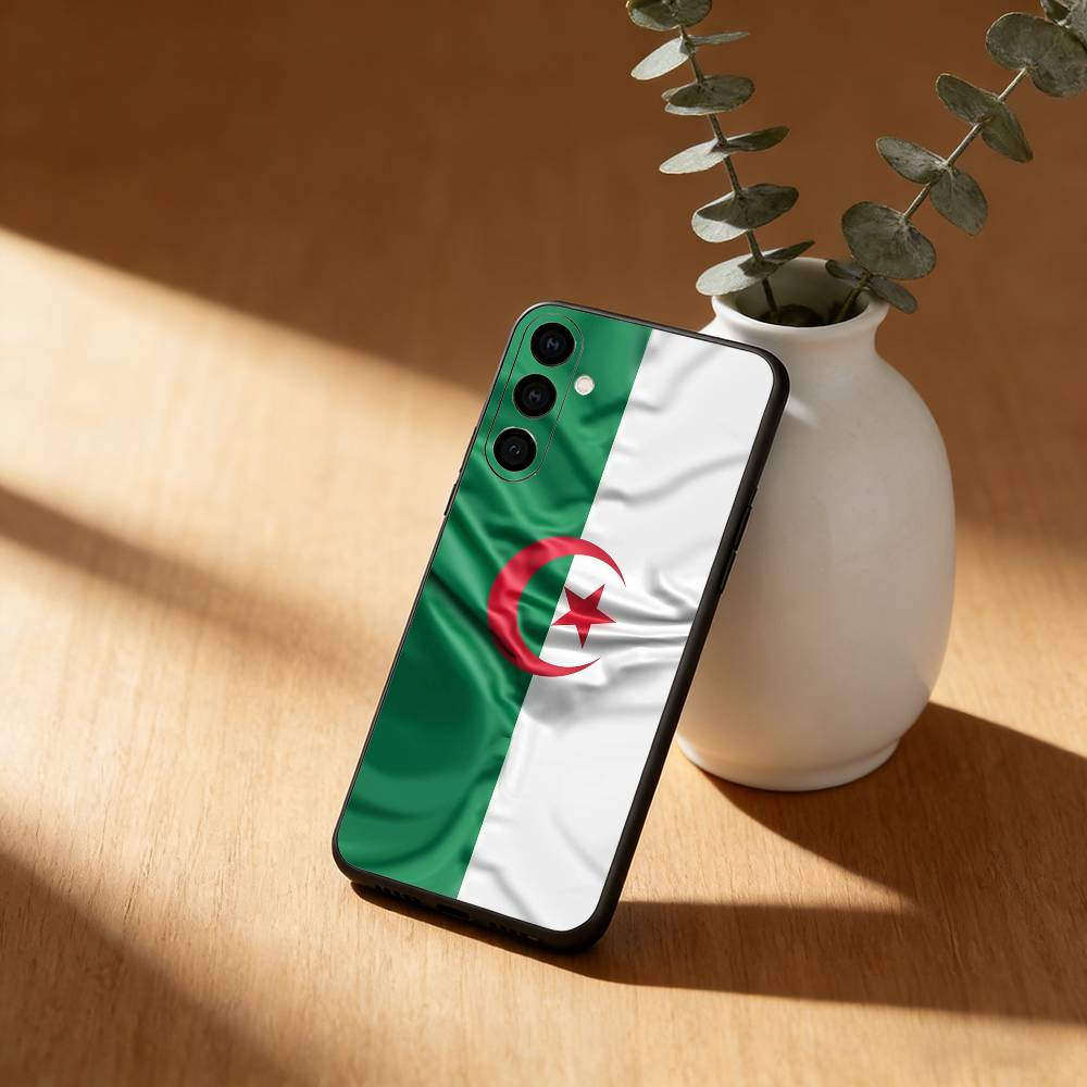 Flag of Algeria  Phone Case For Samsung Galaxy A91,80,73,72 ,71,53,52,32 ,31,22,21s,20,Soft Black Case