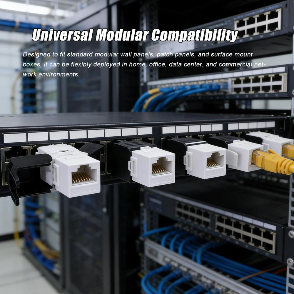 1-5PCS Super Six-category Network Module CAT6A No-print and Non-blocked RJ45 Information Network Module Cat6A Modular Receptacle