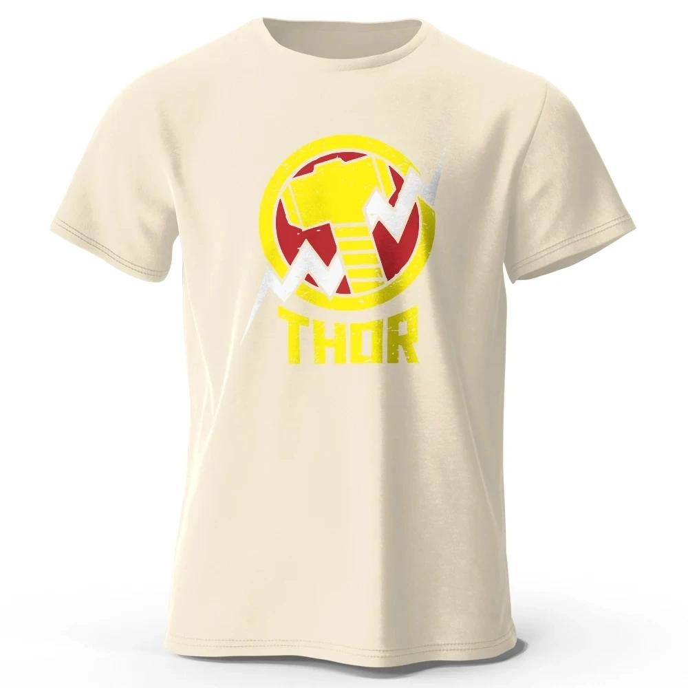 Summer Thunder Thunder printed Unisex's T-shirt fashion trend retro style summer top T-shirt street large size all match