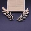 1Pair Trendy Suit Shirt Collar Pin Leaf Alloy Brooches Sweater Collar Button For Men Women Daily Fashion Clothing Accessories