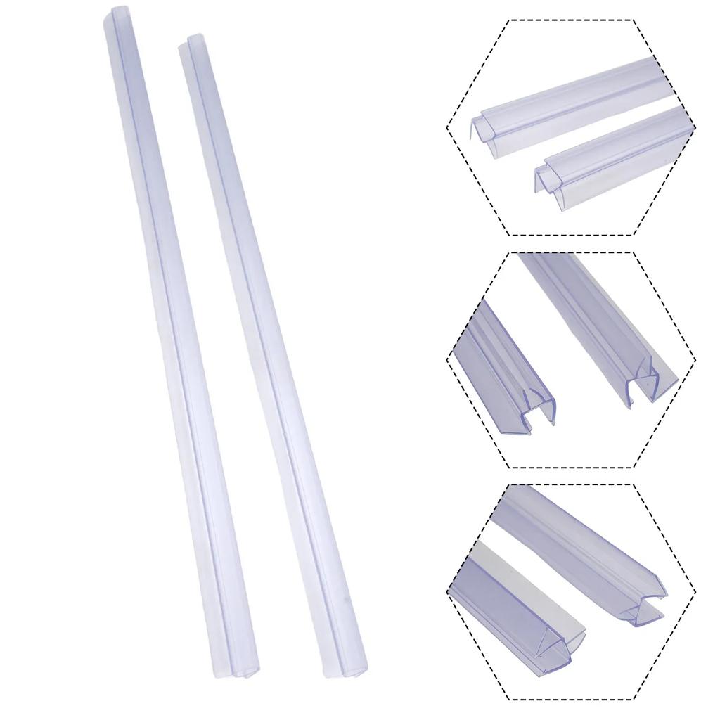 Bathroom Product Shower Seal Wet Dry Separation Keep Bathroom Clean No Friction Noise Rubber Strip Transparent