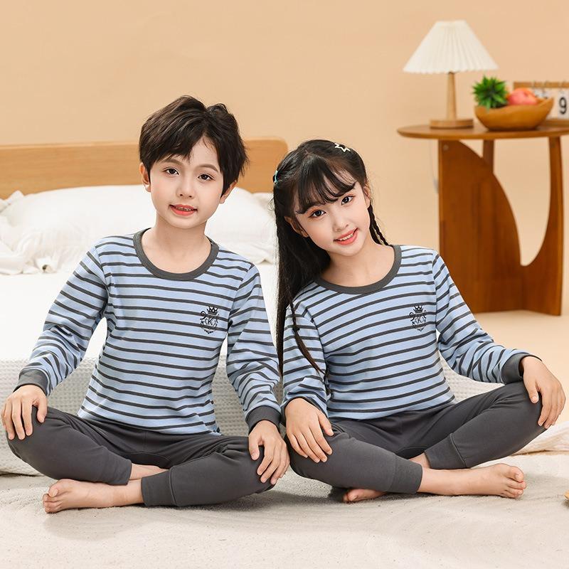 Teens Pajamas Long Sleeve 100% Cotton Pyjamas Big Kids Clothes Sets Children Boys Sleepwear Pajamas for Girls 6 8 10 12 14 Years