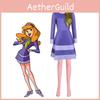 Scooby-doo Cosplay Costume For Women Daphne's Vibrant Polyester Dress