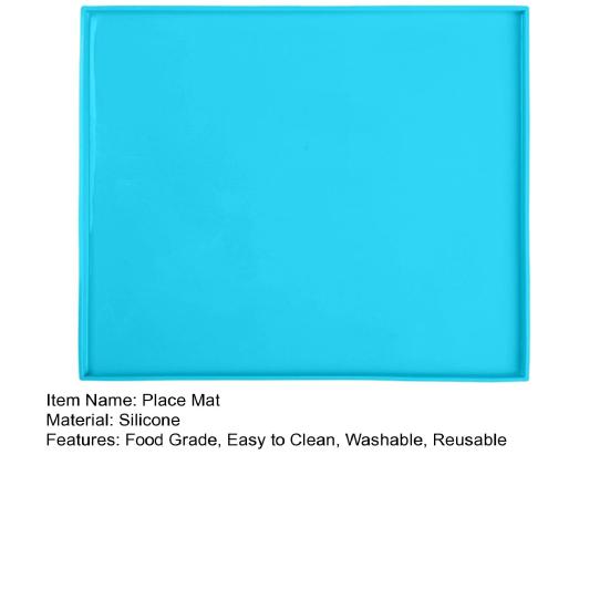 Place Mat with Edge Non-stick Anti-scalding Silicone Heat Insulated Food Dehydrator Cake Board Baking Pad for Daily Use
