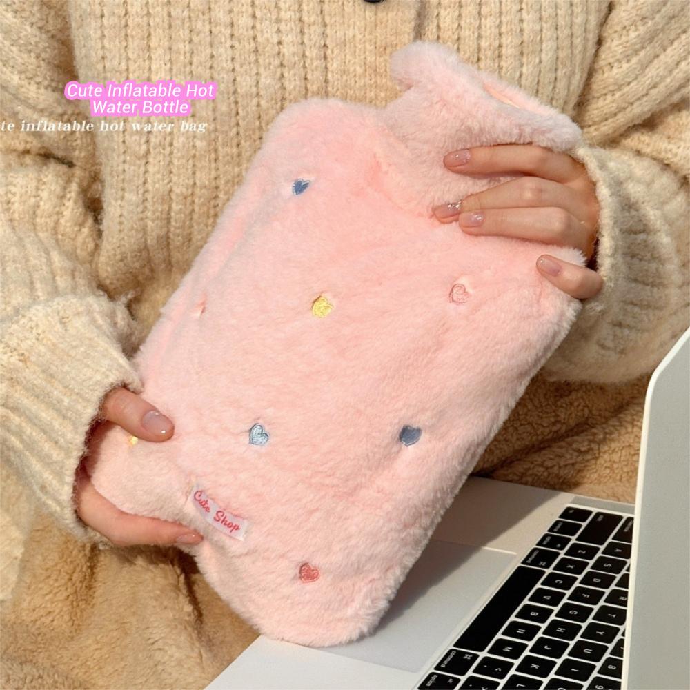 2000ML Hot Water Bottle Plush Belly Warmer Portable Hand Warmer Winter