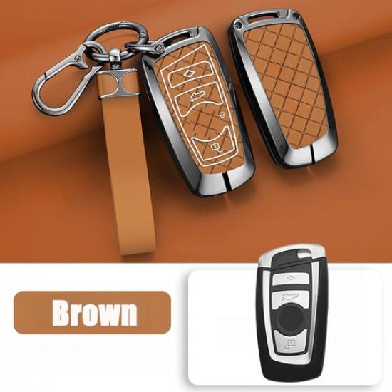 Zinc Alloy Leather Car Key Case Cover For BMW 1 2 3 4 5 6 7 M5 X2 X3 X4 X5 F10