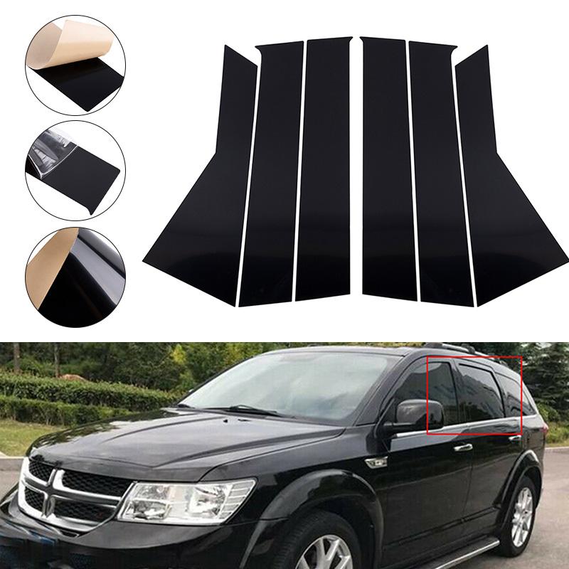 Car Window Decorative Cover Center Film Pillar B C Pillar Sticker Automotive Parts for Dodge Journey 2009-2020 Auto Exterior Parts