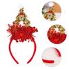Sequined Christmas Decorative Hairhoop New Year Party Christmas Tree Headband Festival Decors Family Gathering Headwear