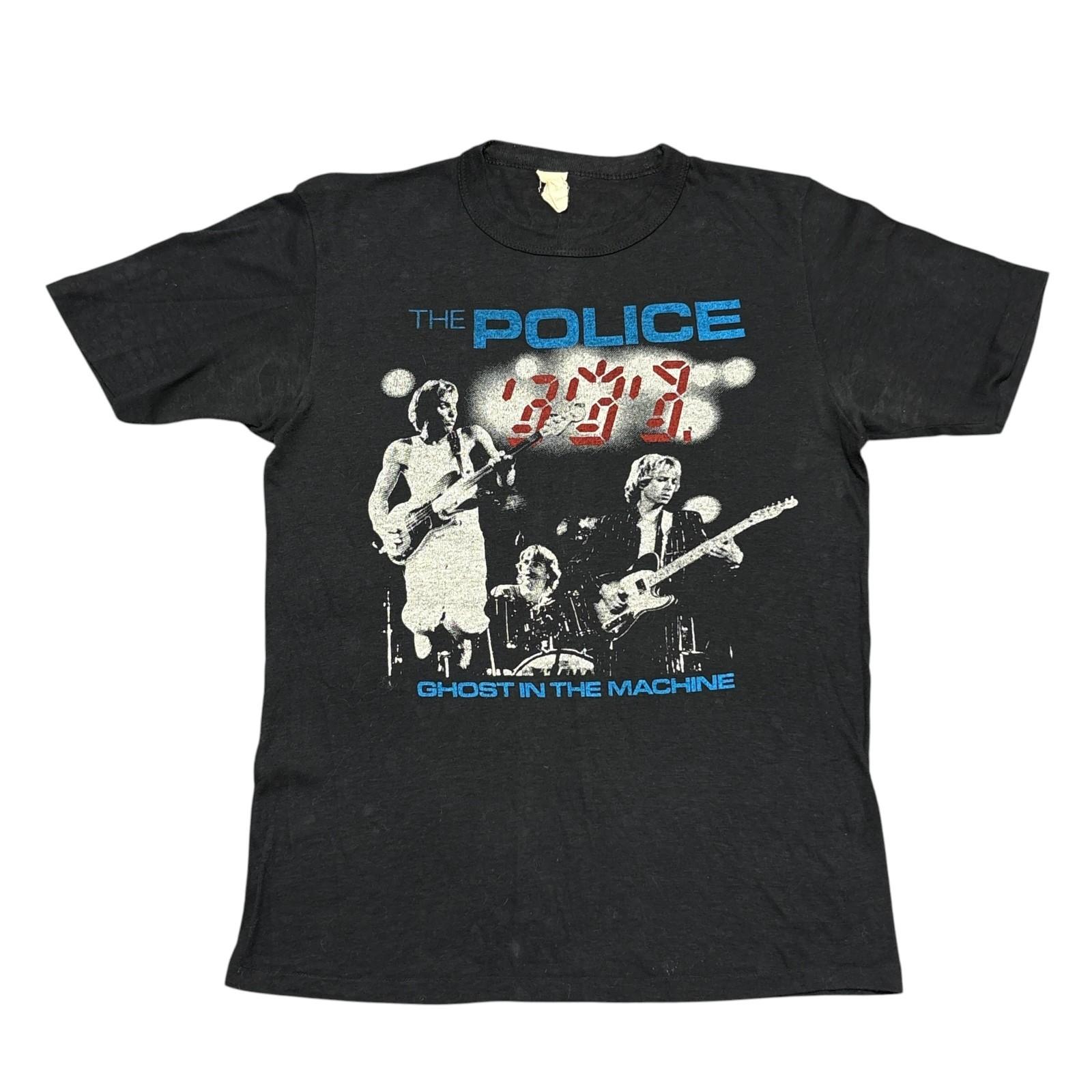 Vintage The Police T Shirt 80s Tour Concert Rock Band Tee Single Stitch Sting Unisex T-Shirt L