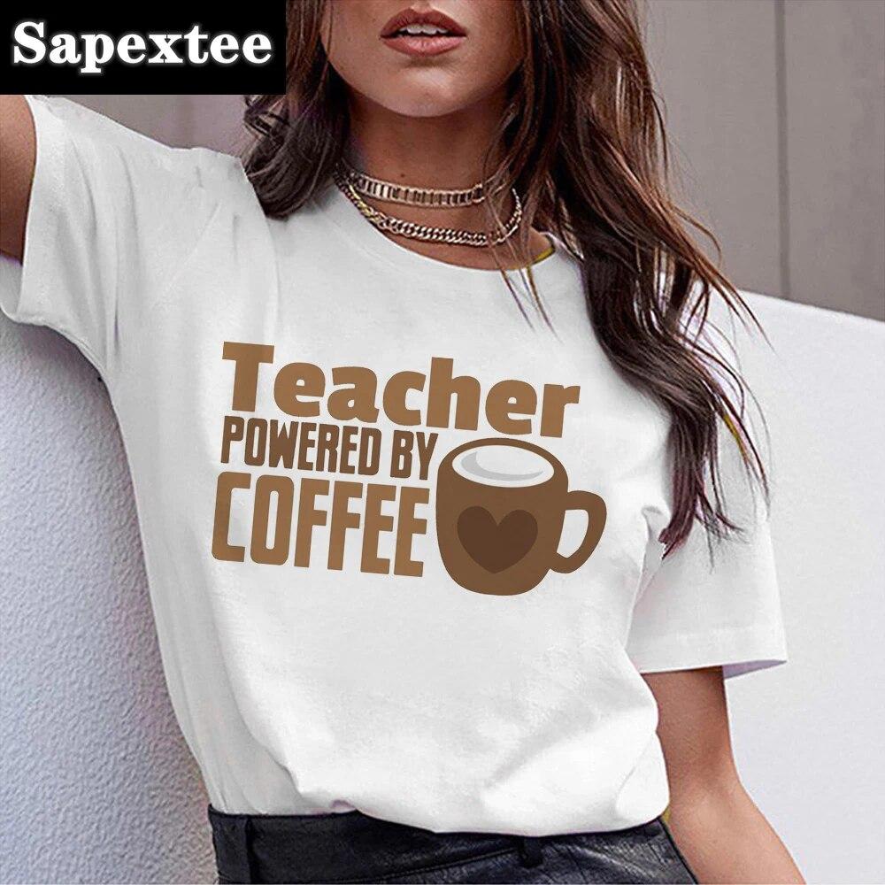 T Shirt For Women 2024 Printed Rainbow Teacher Casual Gift Harajuku Tee Shirts Lady Summer Short Sleeve Tops FeUnisex Unisex Tshirt