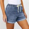 Women's Color Jeans Stretch Slim Fit Distressed Denim Shorts