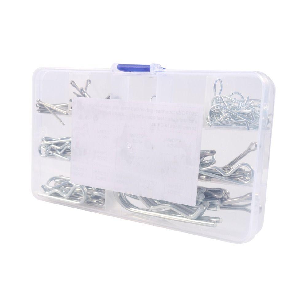 210pcs Cotter Pin Set Corrosion B-shaped Opening Card Spring Pin Split Fastener Clips  Trailer
