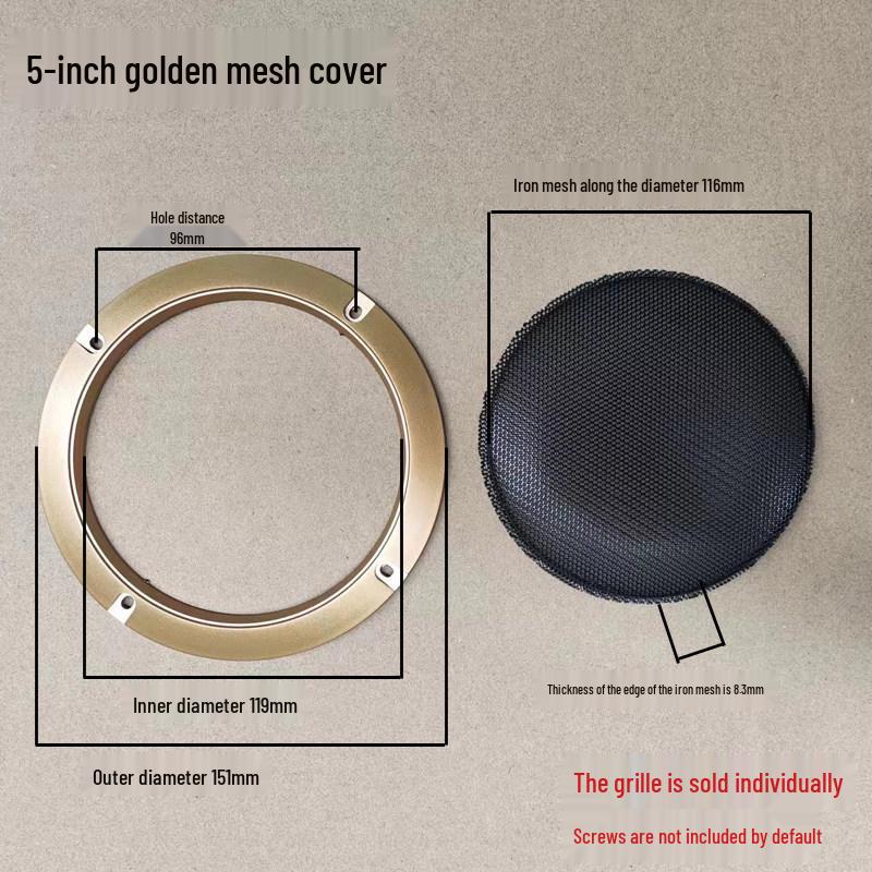 Bluetooth Speaker Grille Set: 2-inch, 3-inch, 4-inch Stainless Steel Dust & Decorative Covers