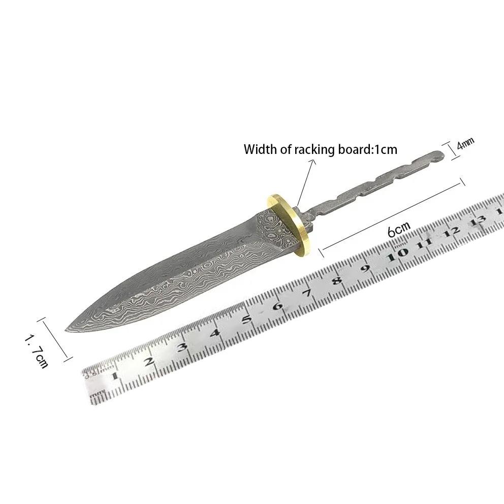 Dropship Damascus Steel Fixed Blade Tea Knife Needles Household DIY Handmade Puerh Tool Part Accessories