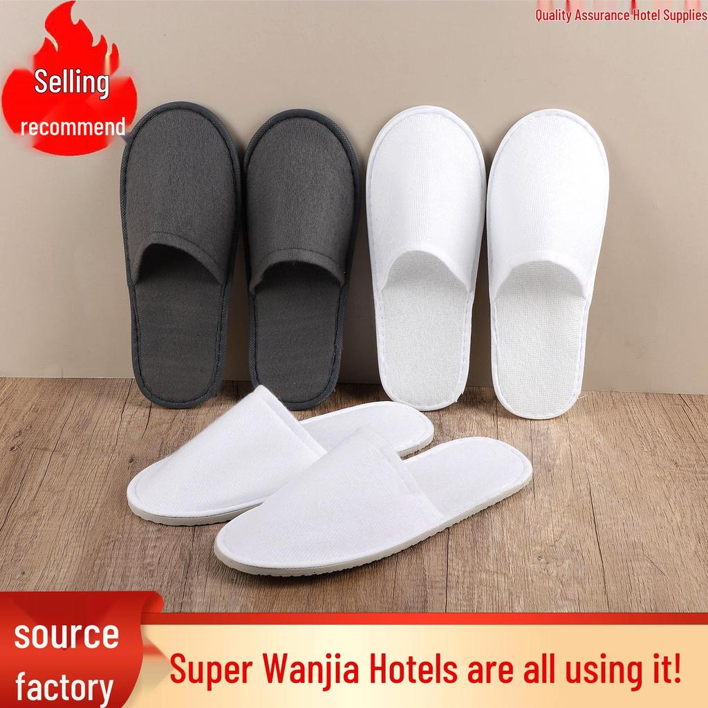 Thickened Washable Disposable Slippers for Hotels, B&Bs, Salons, and Guest Use