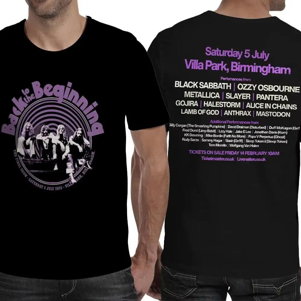 2026 New Style Black Sabbath Jersey Ozzy Osbourne Back To The Beginning Heavy Metal Rock Mans TShirt Cotton Tshirt  Summer Y2k