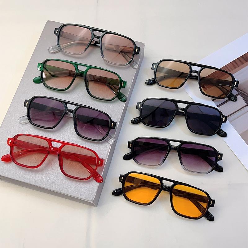 High Quality Fashion Sunglasses Uv400 Casual Versatile Pilot Retro Trend Blue Light Blocking Sun Protection Shades Eyeglasses