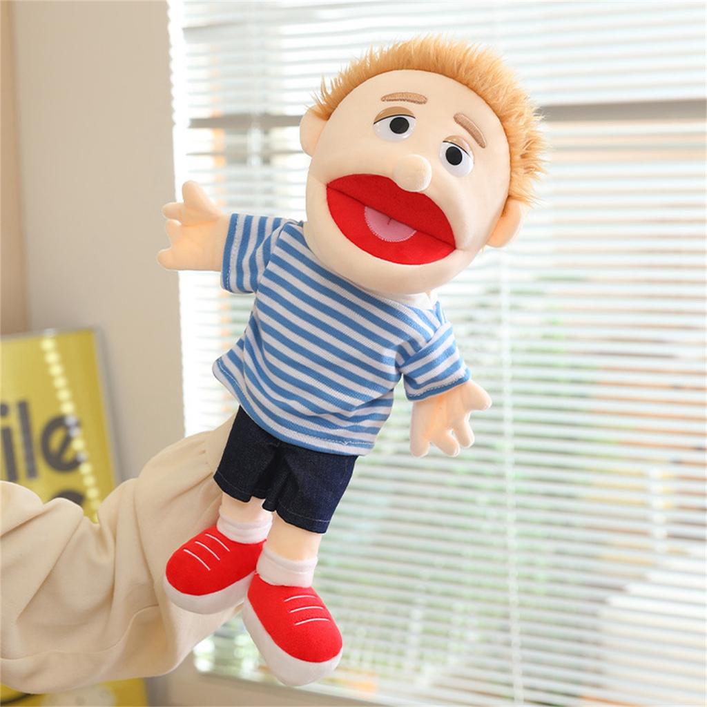 Marionnette à main Family à bouche ouverte pour tout le corps, Jouet en peluche, Marionnette Accessoire de spectacle pour maternelle, Marionnette pour enfants