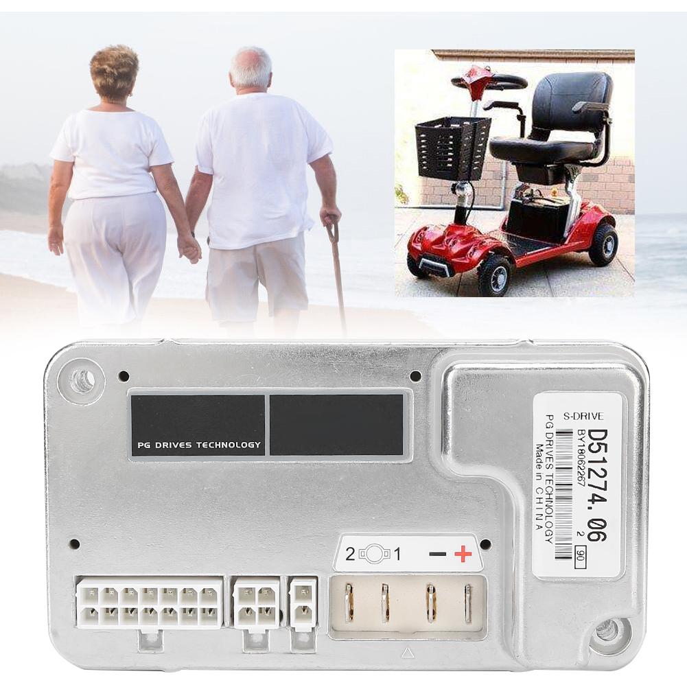 PG Controller for Mobility Scooter Electric Bicycle Wheelchair Controller AccessoryD51274.06 90A