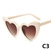 Ochelari de soare cu inimă, 14 culori, ochelari de soare cu ochi de pisică pentru femei, ochelari de soare în formă de inimă de dragoste retro pentru femei, protecție UV400
