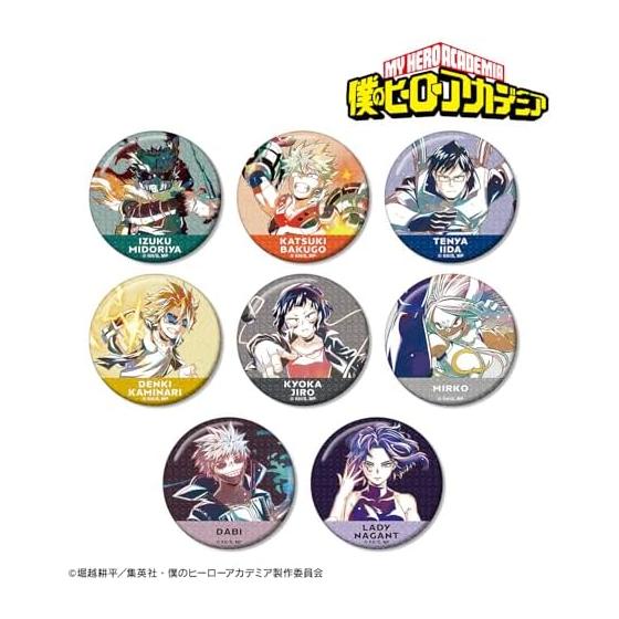 My Hero Academia Trading Ani-Art Glitter Can Badge Vol. 8 ver.B (8 Pcs/box) - Izuku Midoriya, Katsuki Bakugo, Tenya Iida, Denki Kaminari, Kyoka Jiro,