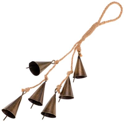 Witch Bell Door Handle Bell Decorative Wall Hanging Bell Home Decor Wind Chime Blessing Decorative Bell Hemp Rope Wind Chimes