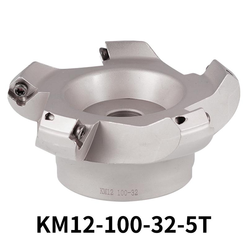 KM12 45degree Cutting Adapter 50/63/80/100mm Indexable Solid Carbide Insert SEKT1204 CNC Lathe Machine Face Milling Cutter Head