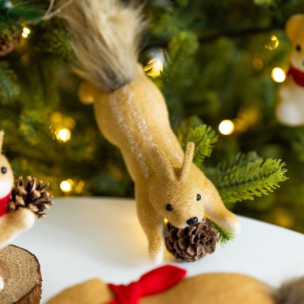 Simulated Craft Christmas Squirrel Ornament Artificial Foam Bear Decoration Xmas Tree