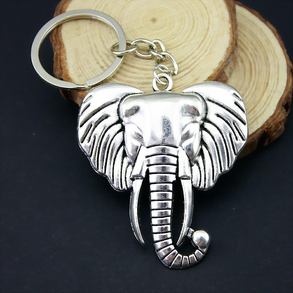 WYISYWG 1 Pieces Key Chain Women Key Rings Car Keychain For Keys Elephant 54x47mm uygun fiyatlı