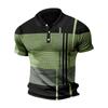 Summer New Men's Polo Shirt Short-sleeved Gradient Colour Buttons Top