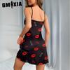 GMXIA Spring and Summer Sexy Nightgown Comfortable Ladies Homewear Halter Printed Dresses