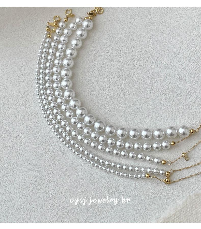 Cui Yan S925 Sterling Silver Korean Style White Pearl Bracelet for Women - Exquisite Hand Chain