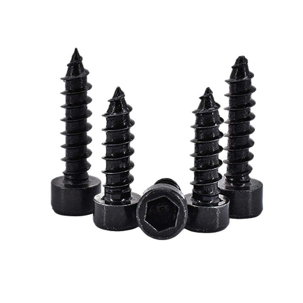 32Pcs Carbon Steel Cap Head Self Tapping Screw Thread Approx. 35mm Long For Wood, Plastic, And Metal,