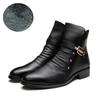 2025New Men's Boots Fashion Motorcycle Boots Luxury High-top Leather Boots for Men Business Pointed Short Boot Big Size45 Botas