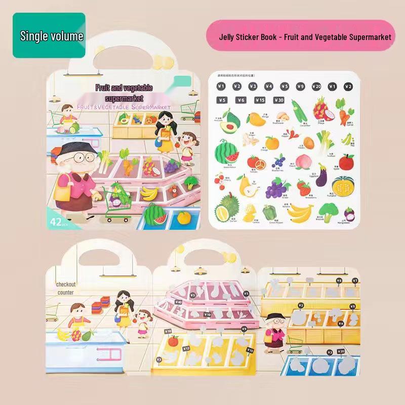 Baby's Tear-Resistant Jelly Sticker Book: Construction Vehicles 0-3 Years