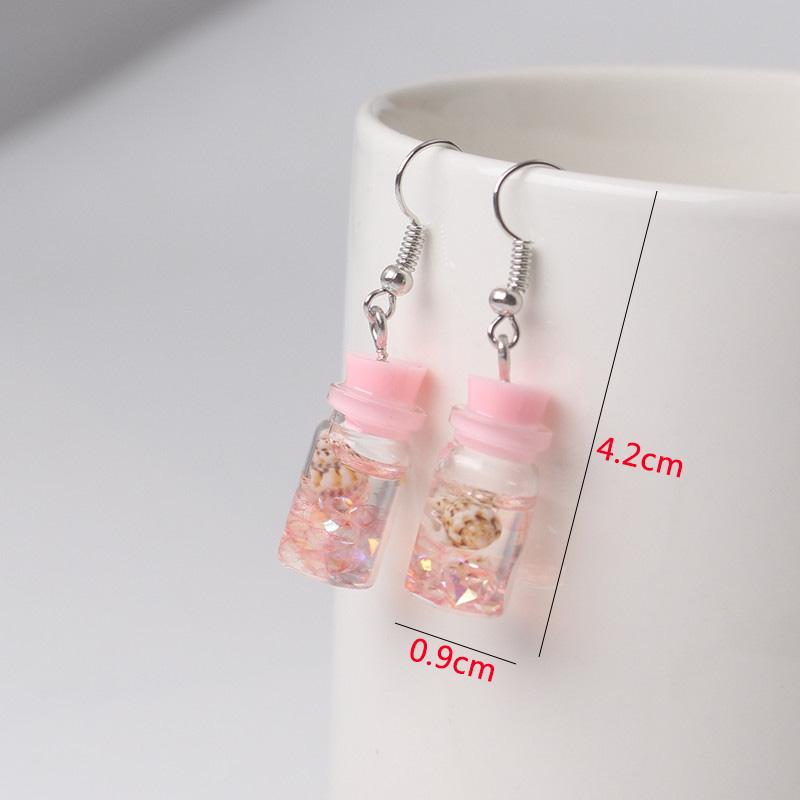 Cercei lungi roz pentru femei, modă coreeană, floare, cercei lungi atârnători, pandantive fluture inimă, cercei lungi răsuciți