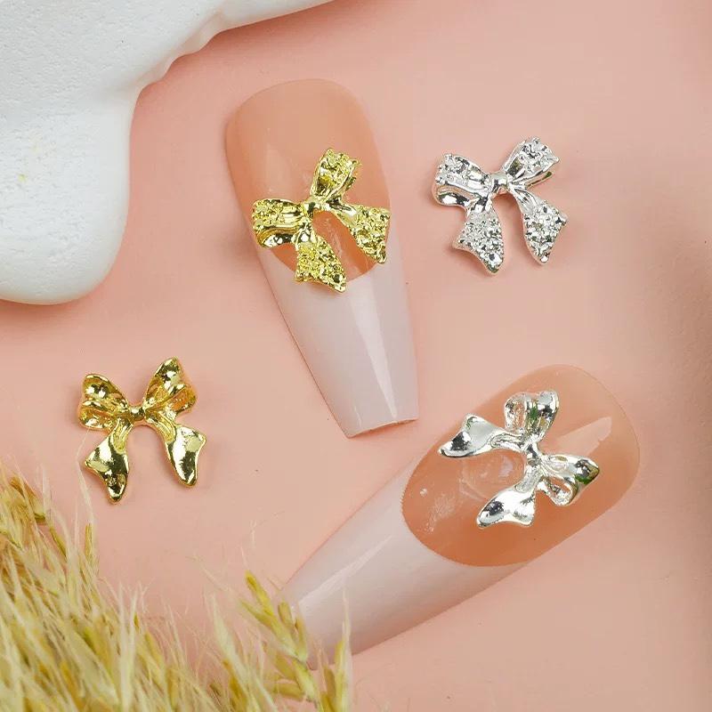 WTEMPO Elegant Bow Shaped Design Nail Art Decorations Kit DIY Crafts Making Supplies Festive Home Indoor Outdoor Wedding Party Ornaments