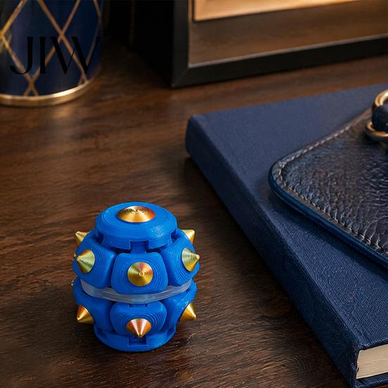 Decompression Toy Rubber Band Press Toy, Stress Anxiety Relief Fidget Spinner, 3D Anti-anxiety Printed Relaxation Desk for Kids Teens Adults