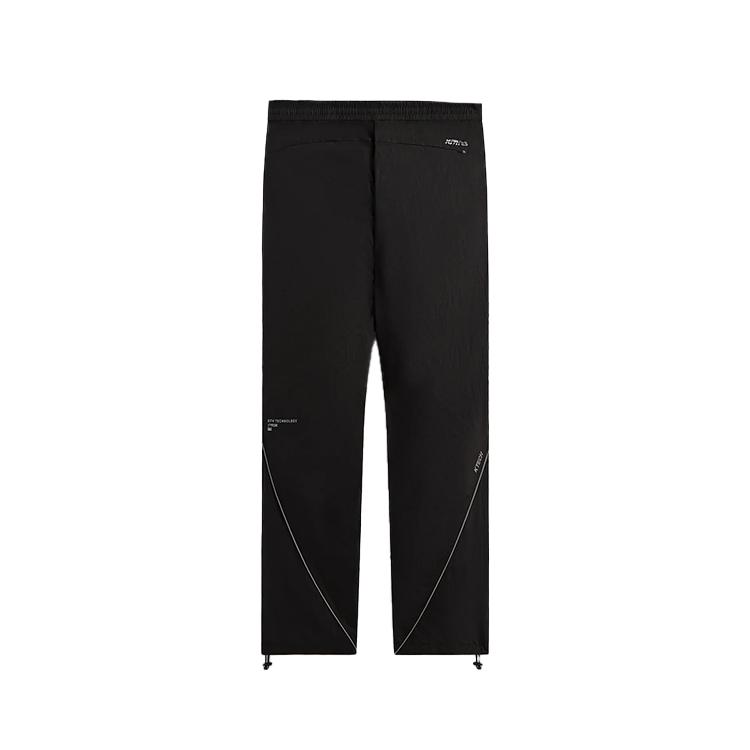 Kith X K-Tech Collaboration SS25 Seamed Nylon Bolt Waterproof Logo Lace-Up Fashion Casual Pants Men Pants Black KHM060773-001