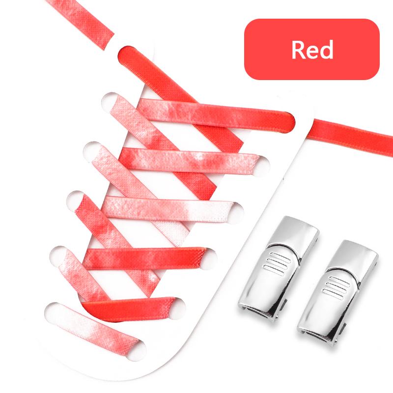 1Pari Magnetic Lock No Tie Shoe Laces Rainbow Elastic Laces Sneakers Adults Kids 8MM Wide Flat Shoelaces Rubber Bands for Shoes