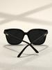1 pair of large frame black fashion sunglasses for women Outdoor travel glasses UV protection sunglasses