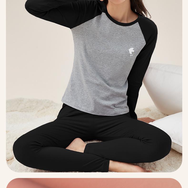 Teen Girl Autumn Cotton Thermal Set - Warm Long Underwear & Sweater