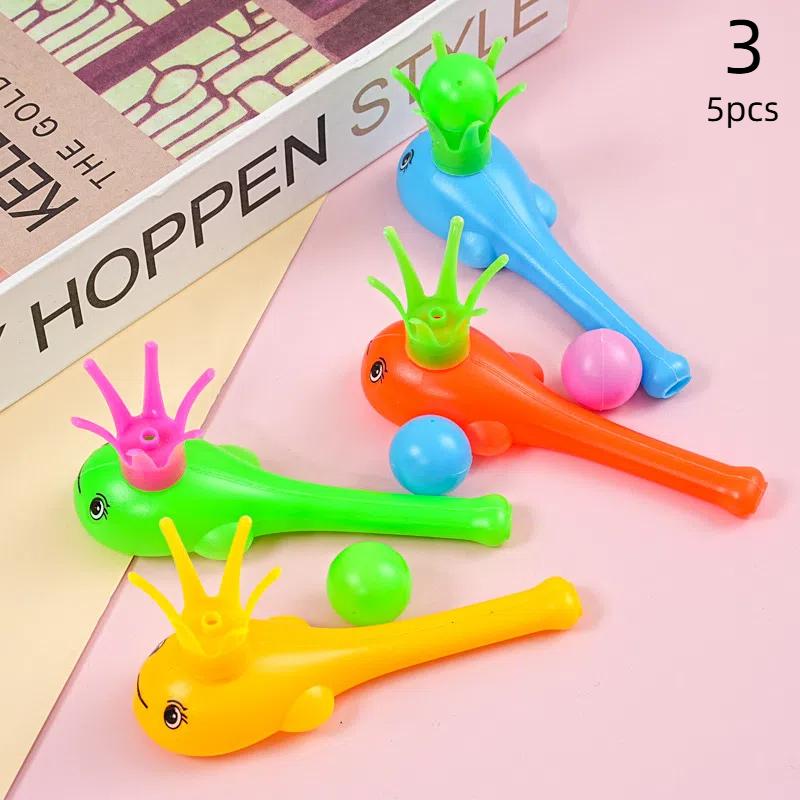 

5Pcs Plastic Pipe Blowing Ball Kids Toys Outdoor Games Balance Training Educational Toys Learning Toys For Children Funny Gifts as the picture