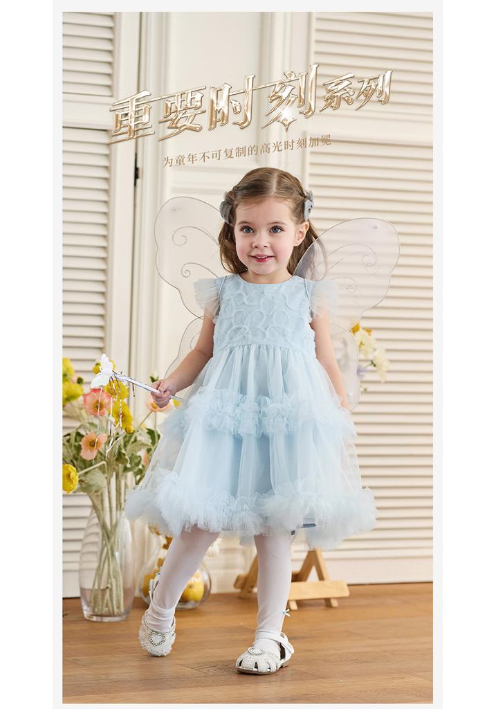 David Bella Children's Birthday Dress Summer Dress New Girl's Year One Dress Baby Mesh Dress