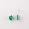Natural Green Onyx Gemstone 925 Sterling Silver Handmade Earrings 1.05" For Gift EE-173-20