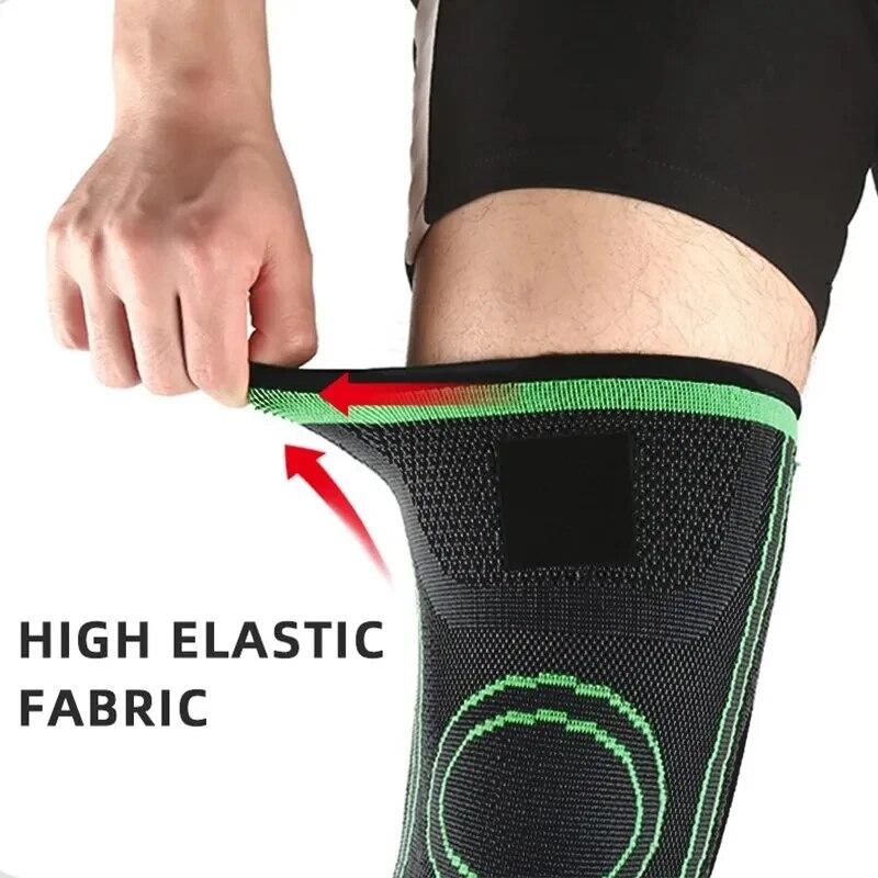 Knee Compressions Sleeve With Adjustable Straps Compression Bandage Protector Knee For Running Working Out Sport Wearing All Day