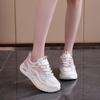 Spring And Autumn New Women'S Mesh Breathable Casual Shoes Lightweight Soft Soled Sneakers Thick Soled Non Slip Walking Shoes