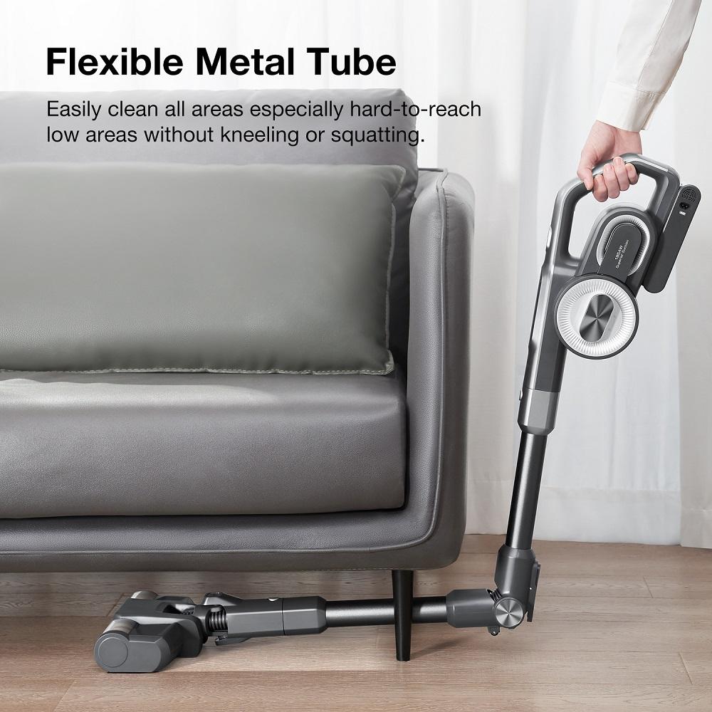 JIMMY H8 Flex Cordless Vacuum Cleaner, 185AW Strong Suction, 65 Mins Runtime, Flexible Tube for Furniture, LED Screen, 8-in-1 Accessories